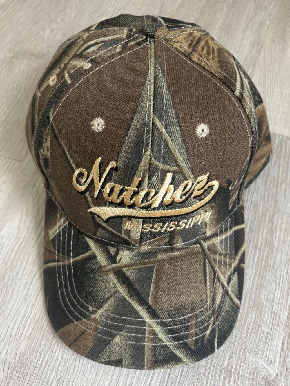 Natchez, Mississippi Camouflage Curved Brim Hat
